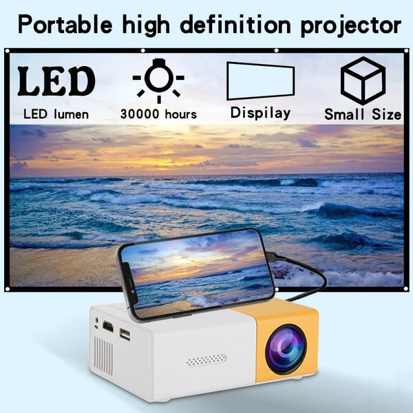 Mini projecteur LED 1080P portable avec télécommande
