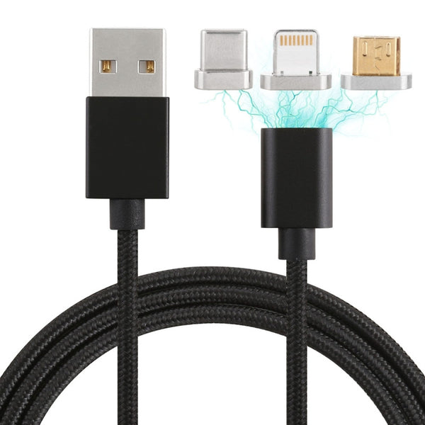 3 en 1 Micro USB magnétique USB-C  Type-C pour iPhone,